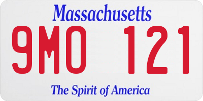 MA license plate 9MO121
