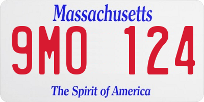 MA license plate 9MO124