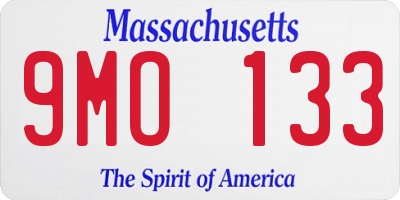 MA license plate 9MO133