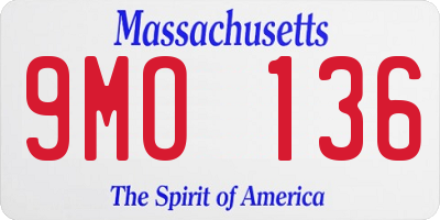 MA license plate 9MO136