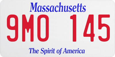 MA license plate 9MO145