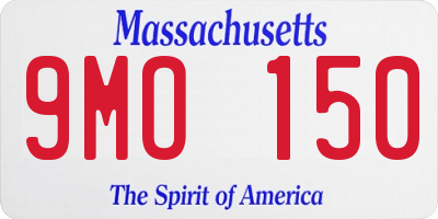 MA license plate 9MO150