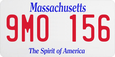 MA license plate 9MO156
