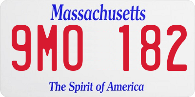 MA license plate 9MO182