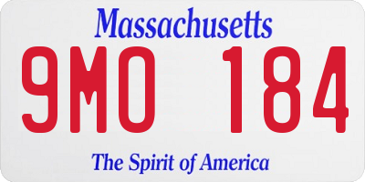 MA license plate 9MO184
