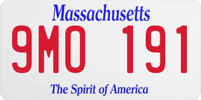 MA license plate 9MO191