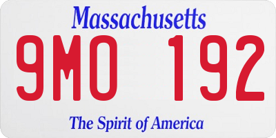 MA license plate 9MO192