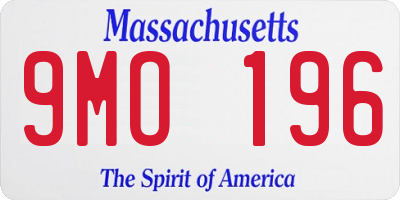 MA license plate 9MO196