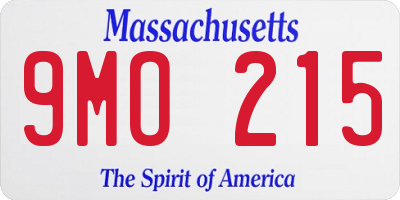 MA license plate 9MO215