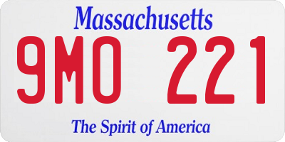 MA license plate 9MO221