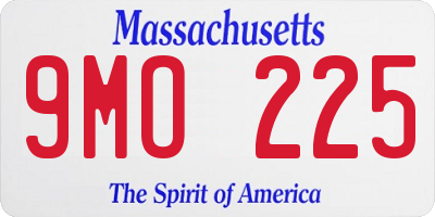 MA license plate 9MO225