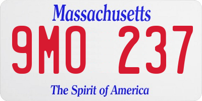 MA license plate 9MO237