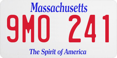 MA license plate 9MO241