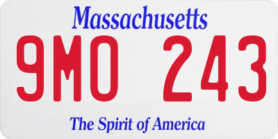 MA license plate 9MO243