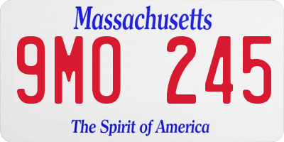 MA license plate 9MO245