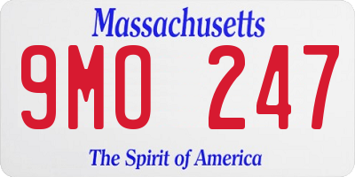 MA license plate 9MO247
