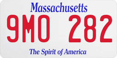 MA license plate 9MO282