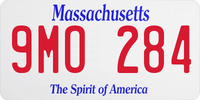 MA license plate 9MO284