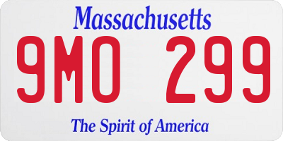 MA license plate 9MO299
