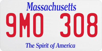 MA license plate 9MO308