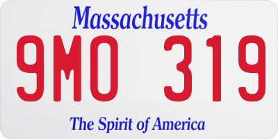 MA license plate 9MO319
