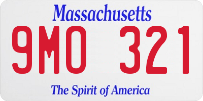 MA license plate 9MO321
