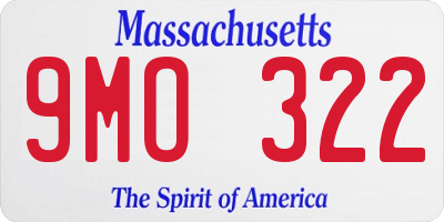 MA license plate 9MO322