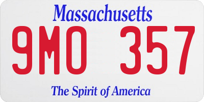 MA license plate 9MO357