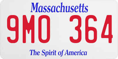 MA license plate 9MO364