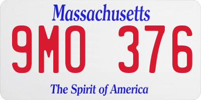 MA license plate 9MO376