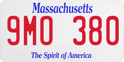 MA license plate 9MO380