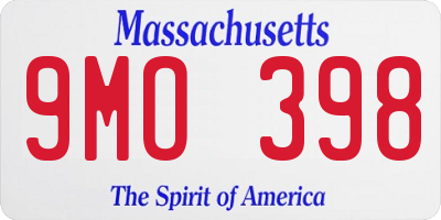 MA license plate 9MO398