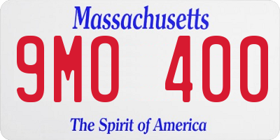 MA license plate 9MO400