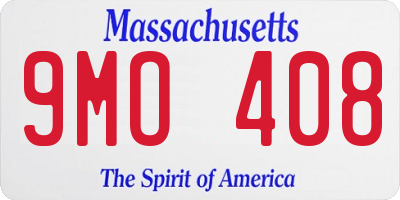 MA license plate 9MO408