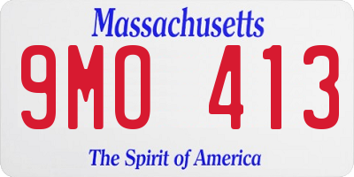 MA license plate 9MO413