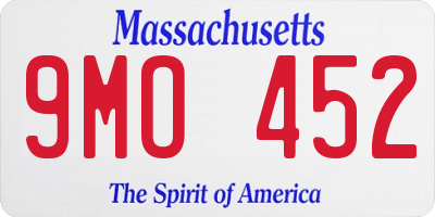 MA license plate 9MO452