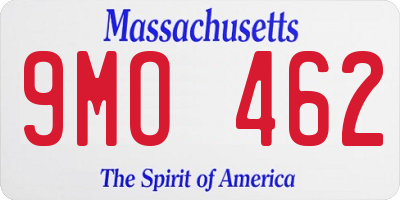 MA license plate 9MO462