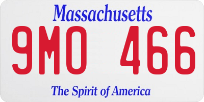 MA license plate 9MO466