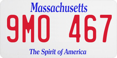 MA license plate 9MO467