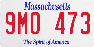 MA license plate 9MO473