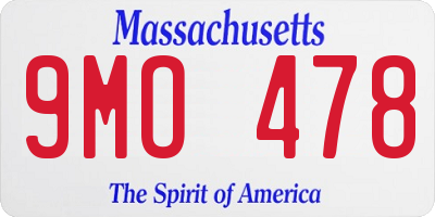 MA license plate 9MO478