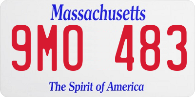MA license plate 9MO483