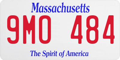 MA license plate 9MO484