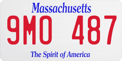 MA license plate 9MO487
