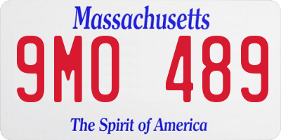 MA license plate 9MO489
