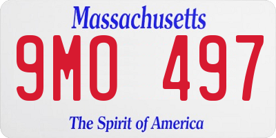 MA license plate 9MO497