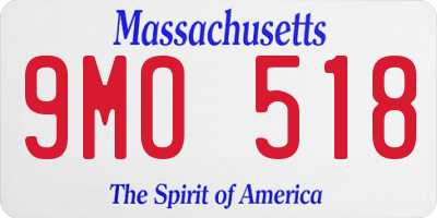 MA license plate 9MO518