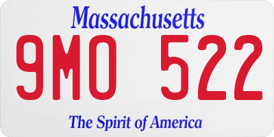 MA license plate 9MO522