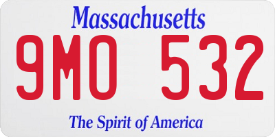 MA license plate 9MO532