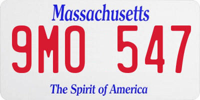 MA license plate 9MO547